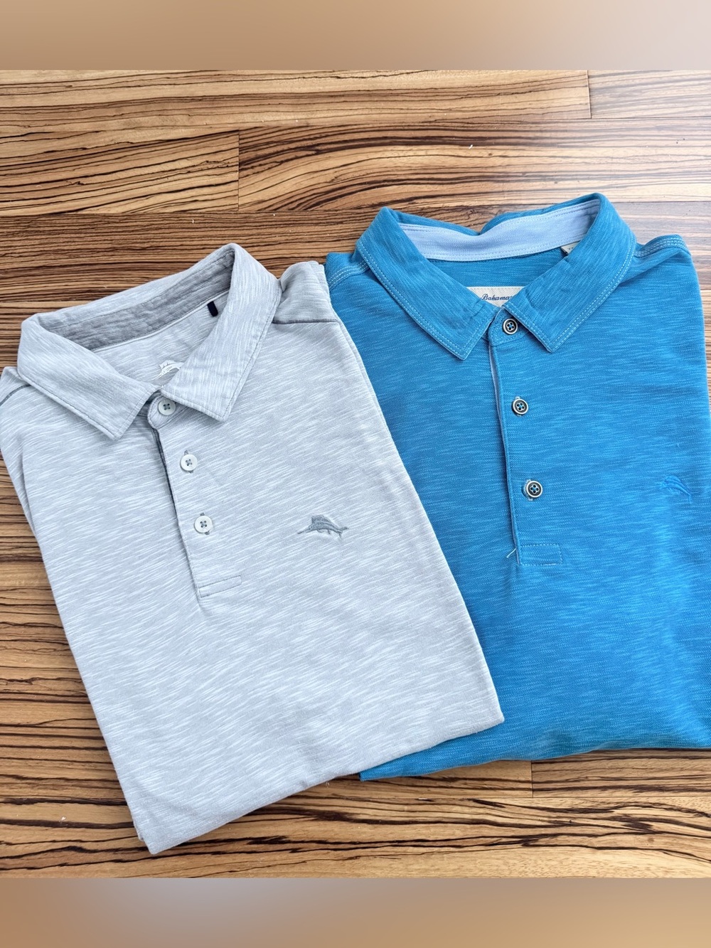 Tommy Bahama Men’s Polo Shirts Bundle of 2 – Blue & Gray